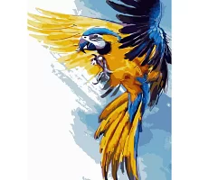 Картина за номерами  Жовто-синя папуга розміром 40х50 см Strateg (SY6757)