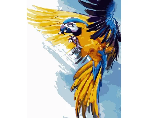 Картина за номерами  Жовто-синя папуга розміром 40х50 см Strateg (SY6757)