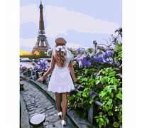 Картина за номерами  Прогулянка Парижем розміром 30х40 см Strateg (SS-6561)