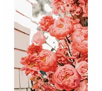 Картина за номерами ПРЕМІУМ Чудові троянди з лаком та рівнем розміром 30х40 см Strateg (SS-6596)