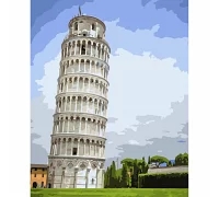 Картина за номерами  Пізанська башня розміром 30х40 см Strateg (SS-6608)