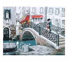 Картина за номерами  Пара на мосту у Венеції розміром 40х50 см Strateg (GS090)