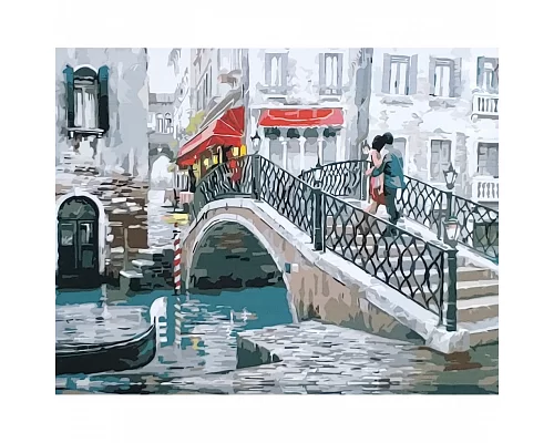 Картина за номерами Пара на мосту у Венеції розміром 40х50 см Strateg (GS090)