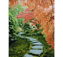 Картина за номерами Кам'яна доріжка восени розміром 40х50 см Strateg (GS096)