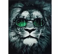 Картина за номерами ПРЕМІУМ Лев в окулярах розміром 40х50 см Strateg (GS104)