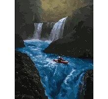 Картина за номерами ПРЕМІУМ Купання в гірській річці розміром 40х50 см Strateg (GS290)