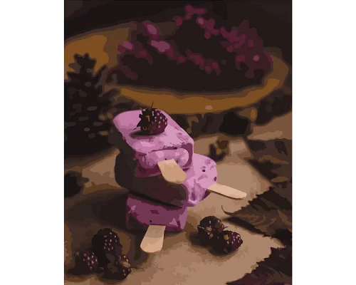 Картина за номерами Ожинове морозиво розміром 40х50 см Strateg (GS274)