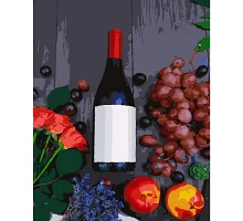 Картина за номерами ПРЕМІУМ Вино до вечері розміром 40х50 см Strateg (GS287)