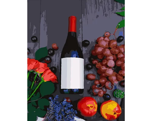 Картина за номерами ПРЕМІУМ Вино до вечері розміром 40х50 см Strateg (GS287)
