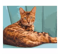 Картина за номерами Леопардова кішка розміром 40х50 см Strateg (GS252)
