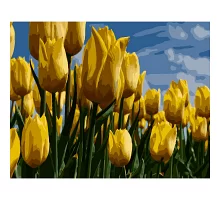 Картина за номерами  Поле жовтих тюльпанів розміром 40х50 см Strateg (GS260)