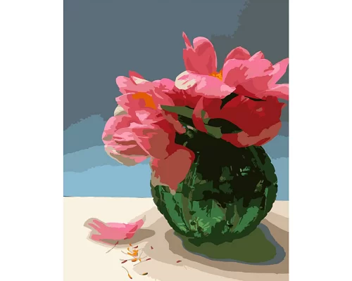 Картина за номерами  Чайна роза розміром 40х50 см Strateg (GS205)