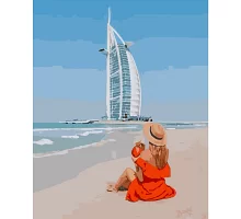 Картина за номерами Дівчина в Дубаї розміром 40х50 см Strateg (GS204)