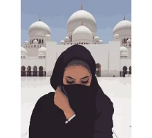 Картина за номерами Дівчина біля Мечеті розміром 40х50 см Strateg (GS216)