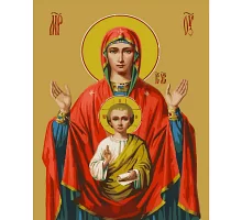 Картина за номерами  Ікона Знамення Божої Матері розміром 40х50 см Strateg (GS186)