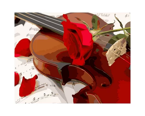 Картина за номерами  Троянда скрипаря розміром 40х50 см Strateg (GS178)