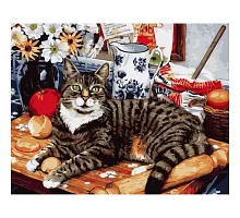Картина за номерами Кіт-повар розміром 40х50 см Strateg (GS113)