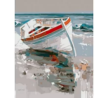 Картина за номерами Білий човен розміром 40х50 см Strateg (GS075)