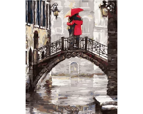 Картина за номерами  Кохання у Венеції розміром 40х50 см Strateg (GS003)