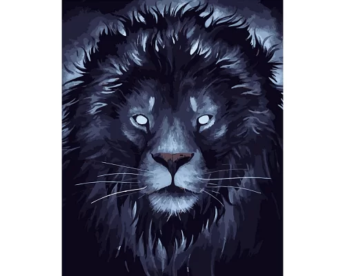 Картина за номерами  Темний лев розміром 40х50 см Strateg (DY196)