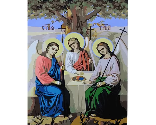 Картина за номерами  Ікона Свята Трійця розміром 40х50 см Strateg (SY6695)
