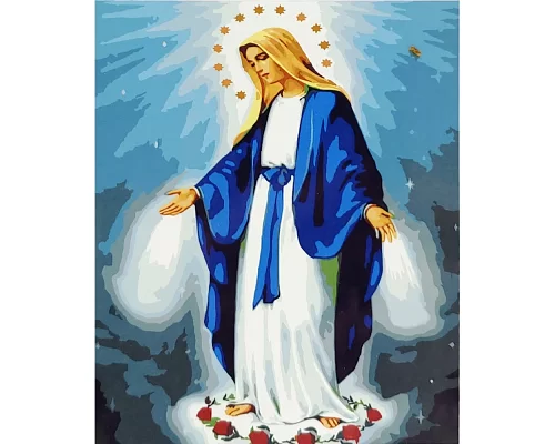 Картина за номерами  Ікона Діва Марія розміром 40х50 см Strateg (SY6652)