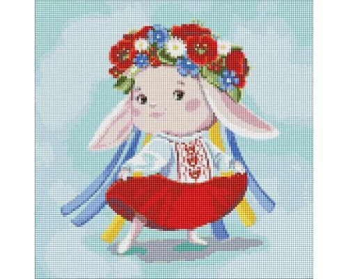 Алмазная мозаика Зайка-украиночка ©Екатерина Валерьева 40х40 Идейка (AMO7434)