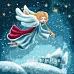 Картина по номерам Рождественский ангел ©Elena Schweitzer 40х40 Идейка (KHO5068)