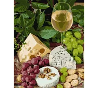 Картина по номерам Белое вино с сыром 40х50 Идейка (KHO5658)