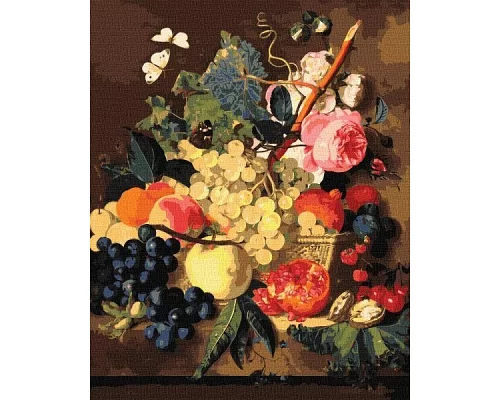 Картина по номерам Корзина с фруктами ©Jan van Huysum 40х50 Идейка (KHO5663)