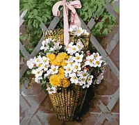 Картина за номерами Плетений кошик з квітами ©Paul De Longpre 40x50 Ideyka (KHO2097)