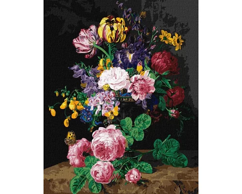 Картина за номерами Квітковий аромат ©Henriette Geertruida Knip 40x50 Ideyka (KHO2048)