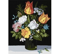 Картина за номерами Натюрморт з квітами в склянці ©Ambrosius Bosschaert de Oude 40х50 Ideyka (KHO3223)