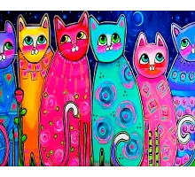 Алмазна мозаїка Art cats 40*50см на підрамнику Santi (954451)
