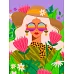 Алмазная мозаика Девушка в цветах 30*40см на подрамнике Santi (954297)