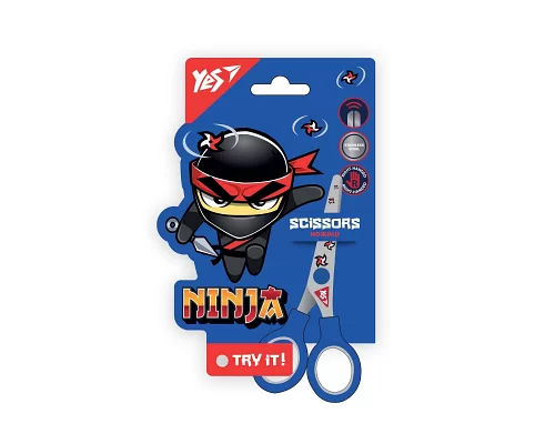 Ножиці 13см з принтом на лезі Ninja Yes (480427)