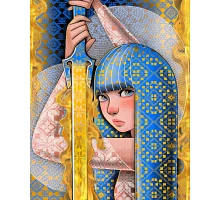 Алмазна мозаїка патріотична Відважна Українка 40*50см на підрамнику ©mosyakart Santi (954385)