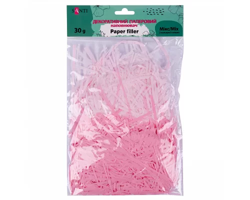 Набор бумажного наполнителя микс 2 цвета 30 г нежно-розовый и розовый Santi (742870)