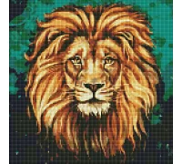 Алмазна мозаїка Розкішний лев 40х40 Идейка (AMO7505)