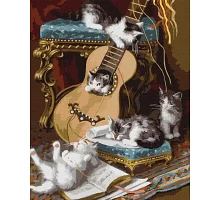 Картина за номерами Пухнасті музиканти ©Jules Gustave Leroy 40х50 Идейка (KHO4478)