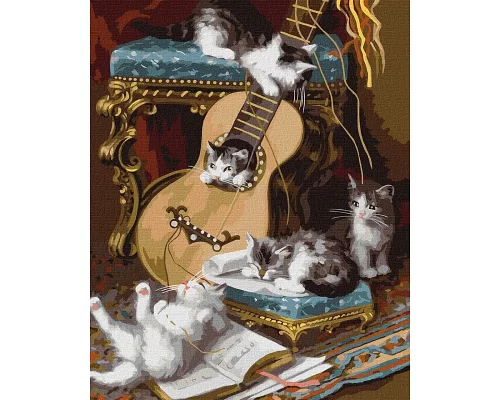 Картина за номерами Пухнасті музиканти ©Jules Gustave Leroy 40х50 Идейка (KHO4478)