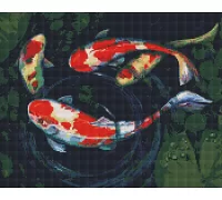 Алмазная мозаика Игривые рыбки Карпы ©nata_li_karlova 50х40 Идейка (AMO7518)