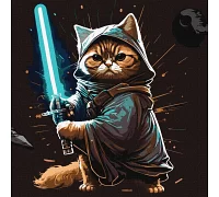Картина за номерами Кіт-воїн Star Wars ©pravda.dmtr 40х40 Ідейка (KHO4484)