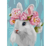 Картина по номерам Белый кролик ©Юлія Томеско 40х50 Идейка (KHO4494)