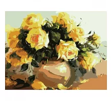 Картина за номерами Жовті троянди 40х50 см Strateg (GS117)