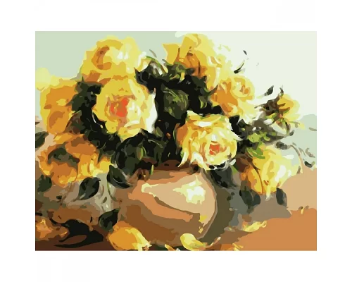 Картина за номерами Жовті троянди 40х50 см Strateg (GS117)