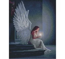 Алмазна мозаїка Дівчина-ангел 30х40 см Strateg (HX470)