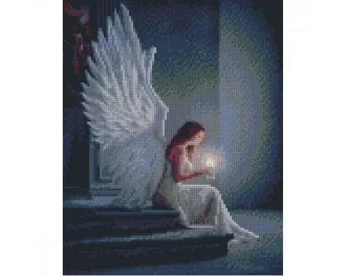 Алмазна мозаїка Дівчина-ангел 30х40 см Strateg (HX470)