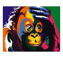 Картина за номерами Поп-арт обезьянка 40х50 см Strateg (DY002)