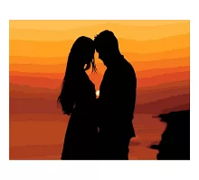 Картина за номерами Закоханні на заході сонця 40х50 см Strateg (DY017)